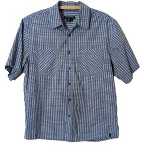 Royal Robbins Gorpcore Checker Plaid Short Sleeve Shirt Button Up Large Hike